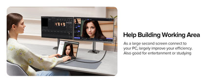 23.8inch Portable Monitor 100HZ 100% SRGB IPS USB-C HDMI Large Work Switch Home Gaming Second Monitor Adjustable Stand Laptops