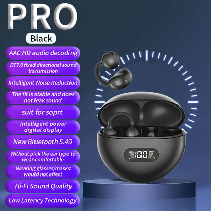 New Sport Earclip Wireless Headphone Bluetooth Earphone audífonos bluetooth inalámbrico Gaming LED Display for xiaomi huawei