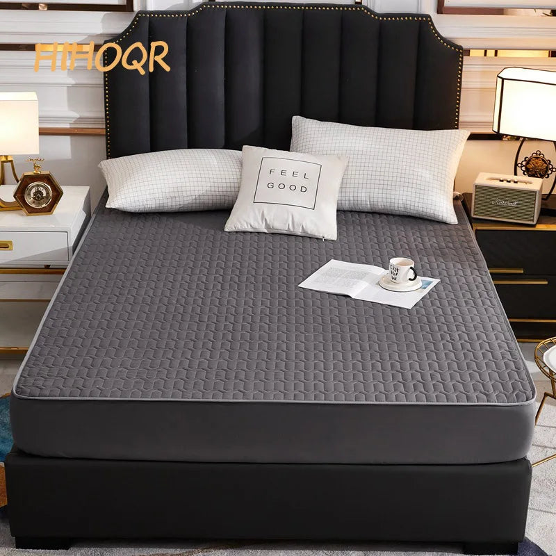 Waterproof Thicken Mattress Pad Protector Skin-Friendly Durable Fitted Sheet Bed Cover Latex Mat Cover 120x200 150x200 180x200