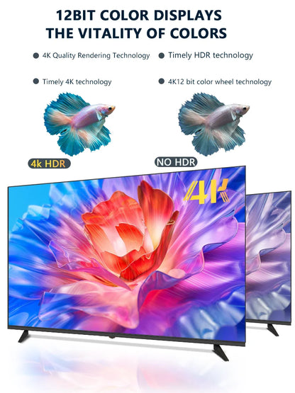 Téléviseur grand écran UHD 70 pouces (81 cm) - Disponible en 32, 43, 50, 55, 65, 75, 85, 98 et 100 pouces (81, 43, 50, 55, 65, 75, 85, 98 et 100 cm) - Compatible Android LED LCD Smart TV avec Wi-Fi