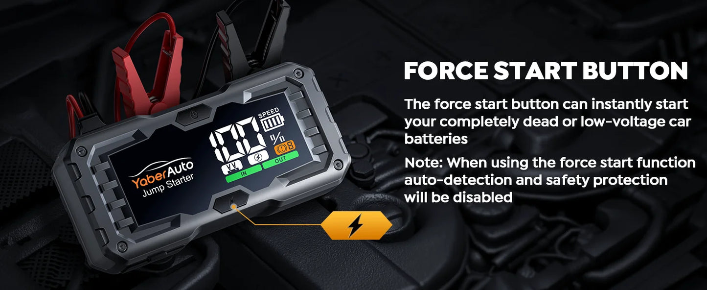 Yaber 4000A Car Jump Starter Power Bank Portable Car Battery Emergency Boosters Starting Device Car Starter 2025