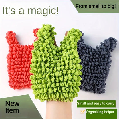 Magic Shopping Bag, Expandable Pleated Handbag, Large Capacity Shopping Bag Suitable for Travel and Shopping