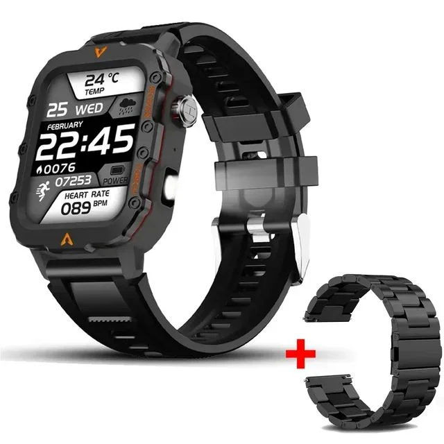 2025 Smartwatch Military Outdoor Sports Watches For Man Woman LED Flashlight Health Monitoring 1.73 inch Bluetooth Watches New