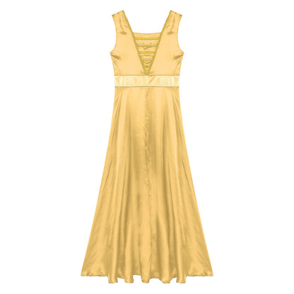 Women Robe Praise Lyrical Dance Dress Church Choir Worship Liturgical Performance Costume Sleeveless Tunic Gown Dancewear Clothe