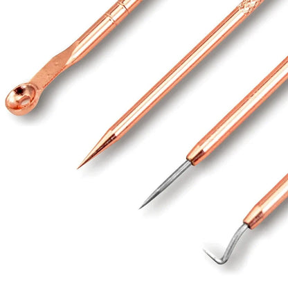 4Pcs Blackhead Removal Needles Black Dots Cleaner Stainless Steel Spot Extractor Acne Treatment Needle Face Clean Care Tool