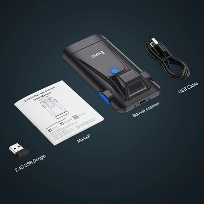 Eyoyo EY-017 2D Back Clip Bluetooth Barcode Scanner Portable Barcode Reader Data Matrix Code 1D 2D QR Scanner Android IOS System