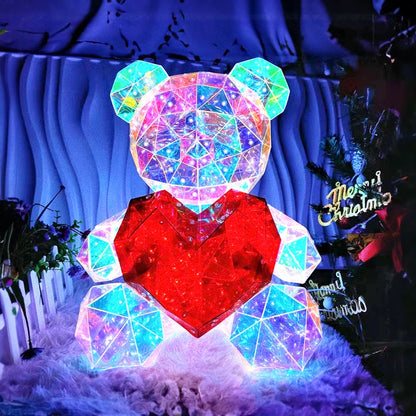 Glowing Bear 30CM Magic Luminous Bear with Bag Valentine's Day Gift Home Livingroom Desktop Decor Girl Grilfriend Creative Gift