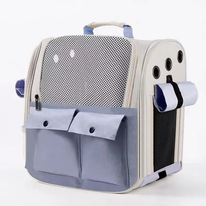 Pet Backpack Outdoor Large Cat Backpack Cat Transporter Breathable Foldable Carrying Bag Backpack Cat And Small Dog Supplies