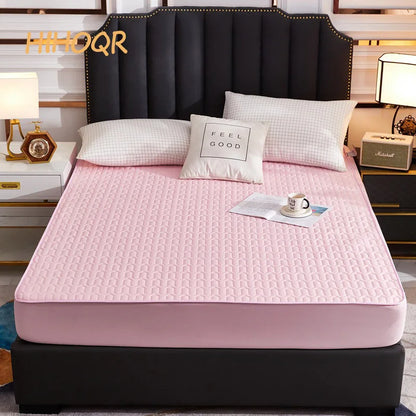 Waterproof Thicken Mattress Pad Protector Skin-Friendly Durable Fitted Sheet Bed Cover Latex Mat Cover 120x200 150x200 180x200