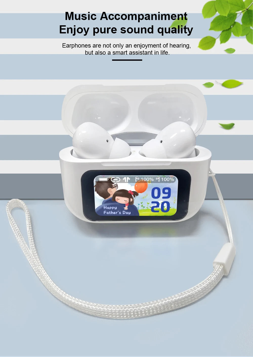 Nouveaux écouteurs sans fil Bluetooth Air Pro : réduction de bruit active (ANC), son HiFi, faible latence, musique HD, commandes tactiles.