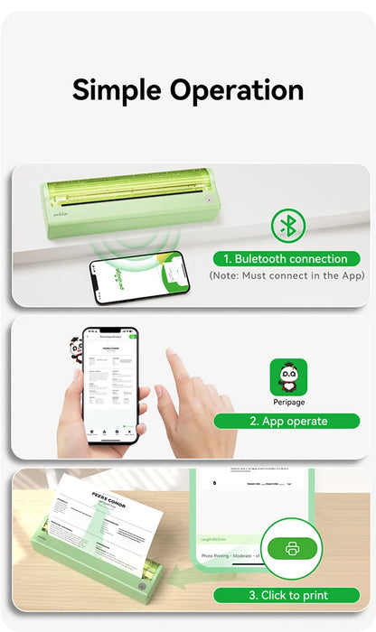 PeriPage P80 Portable Printers Wireless for Travel, Bluetooth Mobile Printer Portable Compatible with Phone & Laptop