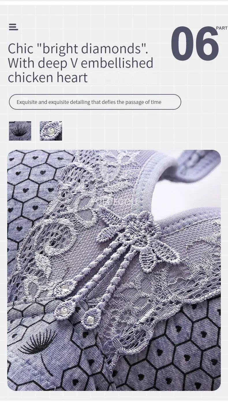 Plus Size Push Up Bra for Women - Adjustable Straps Lace Trim, Full Coverage Comfortable Support Underwire Bra for Big Bust