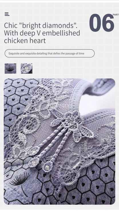 Plus Size Push Up Bra for Women - Adjustable Straps Lace Trim, Full Coverage Comfortable Support Underwire Bra for Big Bust