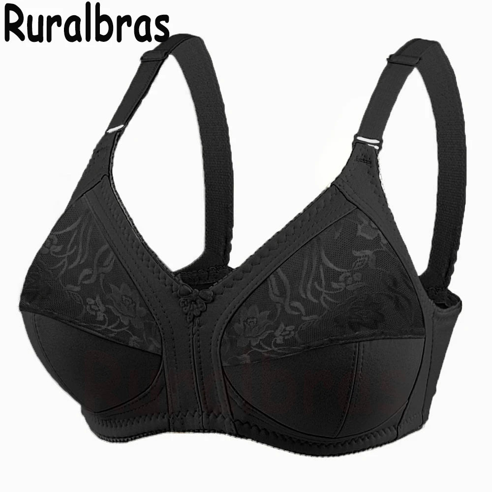 Ruralbras Sexy Women's Bras Wireless Full Coverage D/E/F for Plus Size Non Padded Comfort Soft Bra Minimizer Top Female Lingerie