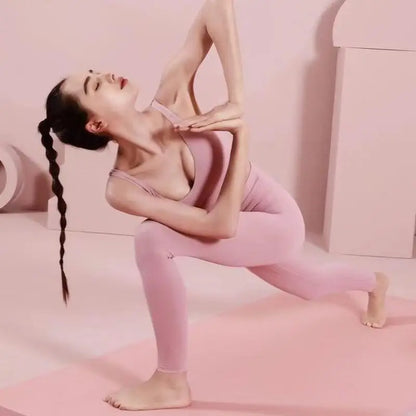 Tapis de yoga athlétique antidérapant de 10 mm pour l'entraînement à domicile, le Pilates et la gymnastique