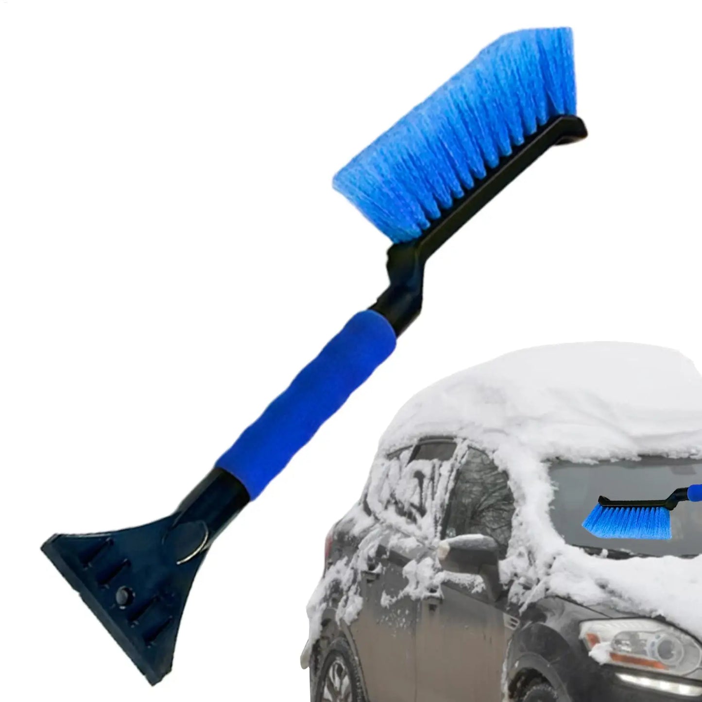 Grattoir à glace pour pare-brise de voiture, grattoir à glace et neige avec poignée en mousse ergonomique, nettoyeur de neige pour vitre de voiture, grattoir à glace pour vitre de voiture