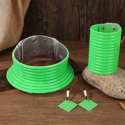 4pcs/set Vintage Leather African Jewelry Set Choker Necklace Bracelet Earrings Set For Women Collar Necklace Set Jewelry Gifts