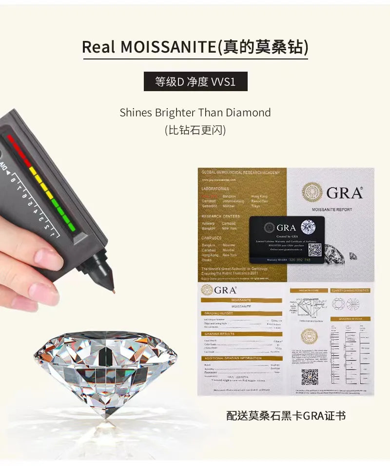 Boucles d'oreilles pendantes en moissanite 1 carat pour femme, motif cœur battant, en argent sterling 925 plaqué or blanc.