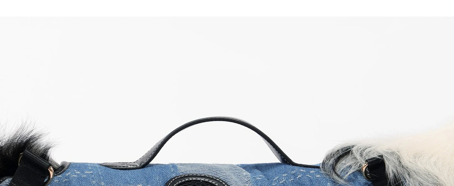 Pet Backpack for Dogs Breathable Pet Harness for Small Medium Large Dogs Portable Cycling Dog Carrier