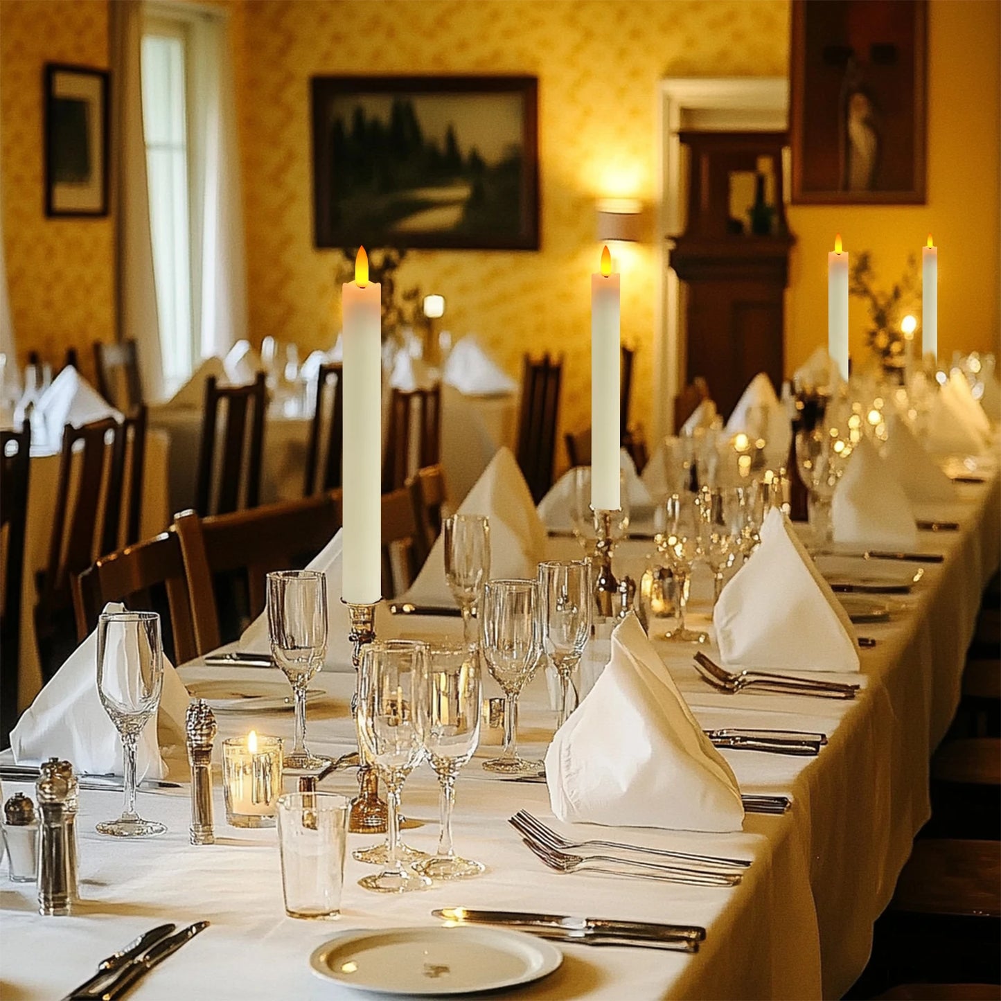 Pack of 6 Remote Control LED Decorative Candle Light Battery Operated Flameless Electronic Home Party Wedding Candle With Timer