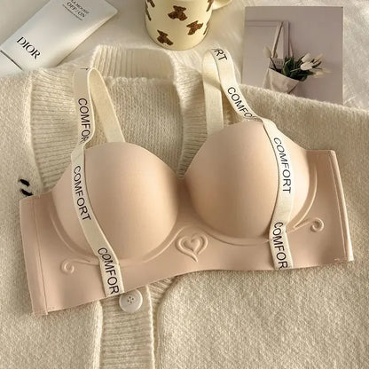 Push Up Bra for Small Breasts Seamless Lift Adjustable Bralette  Anti Sag Ringless Design Back Beauty Enhancer 24H Comfort