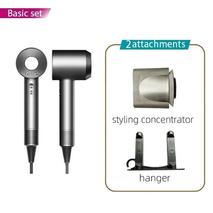 2025 Super Hair Dryer 220V Leafless Hair Dryer Personal Hair Care Styling Negative Ion Tool Schedule Negative Ion Electric Dryer