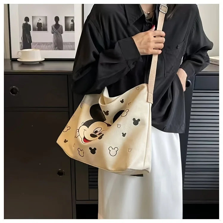 Cute Mickey Bag Ladies and Students with Tote Shoulder Handbag Large Capacity Academic Travel Beach Vacation Storage Gift Ideas