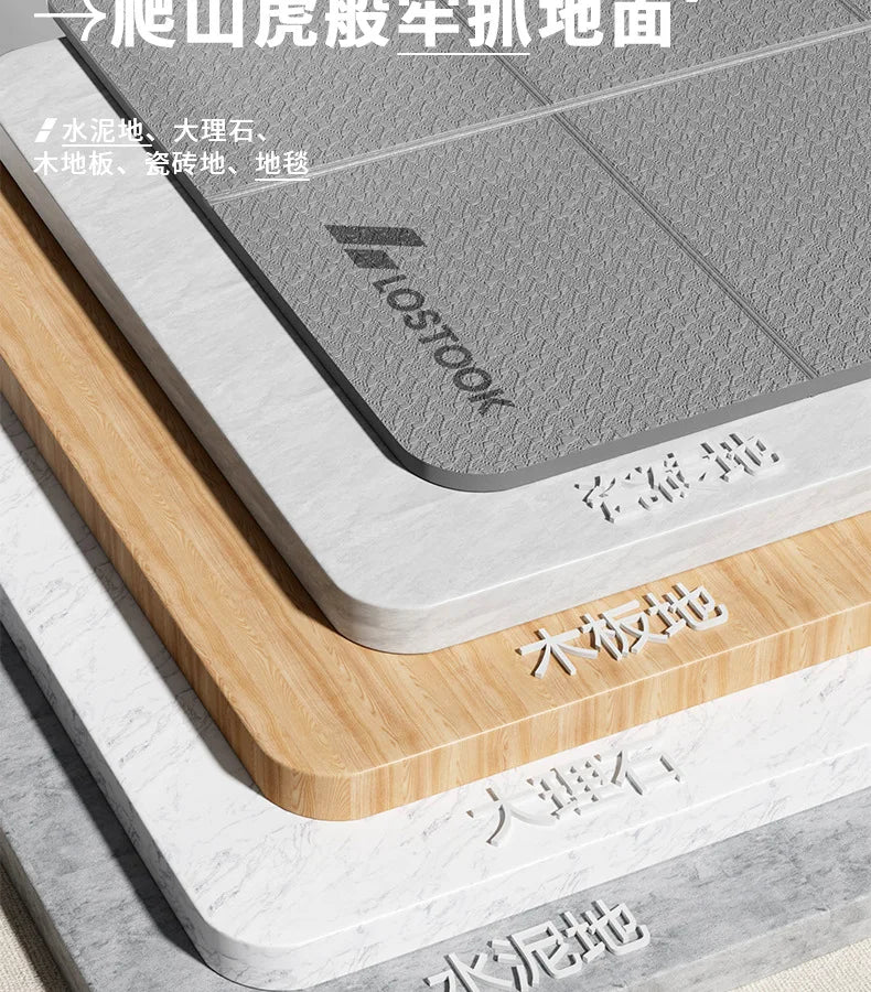 Tapis de yoga pliable et pratique, antidérapant, épais et large, pour le fitness à domicile et en extérieur, ainsi que pour la beauté et le sport.