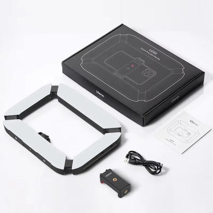 Ulanzi U200 Rechargable Smartphone Video Rig Vertical Shooting LED Ring Light LED Video Light DSLR Smartphone Handle Vlog Grip