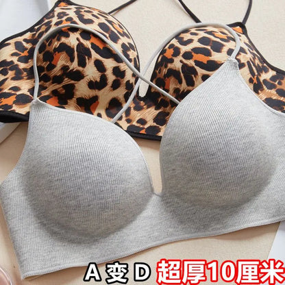10CM Ultra Thick Push Up Bra for Small Chest Women Wireless Seamless No Side Fat Bra Lift Shape Body Shaper with Invisible Back