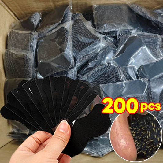 10-200Pcs Blackhead Acne Remover Nose Strips Unisex Nose Deep Cleansing Shrink Pore Peel Mask Cleaning Patch Skin Care Cleaner