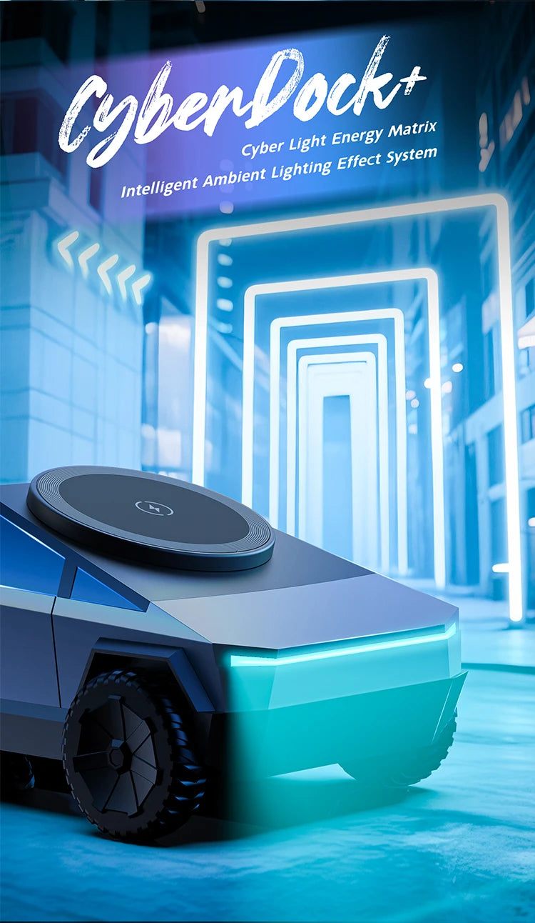 New Cybertruck Multifunctional 3-in-1 Wireless Charger Desktop Qi2 Charger for IPhone (15W),Iwatch (5W), Airpods (2.5W) Charging