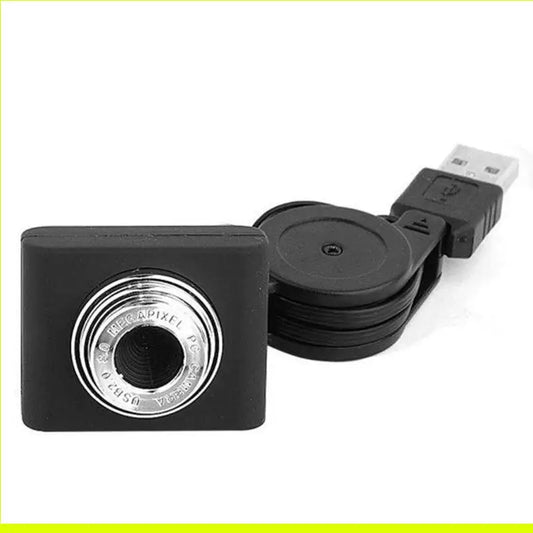 Mini webcam 8 millions de pixels pour ordinateur de bureau ou portable, avec microphone intégré et connexion USB (plug and play).