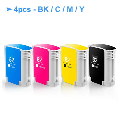 82 Replacement Ink Cartridge With Ink Compatible For HP Designjet 510 510ps Printer CH565A C4911A