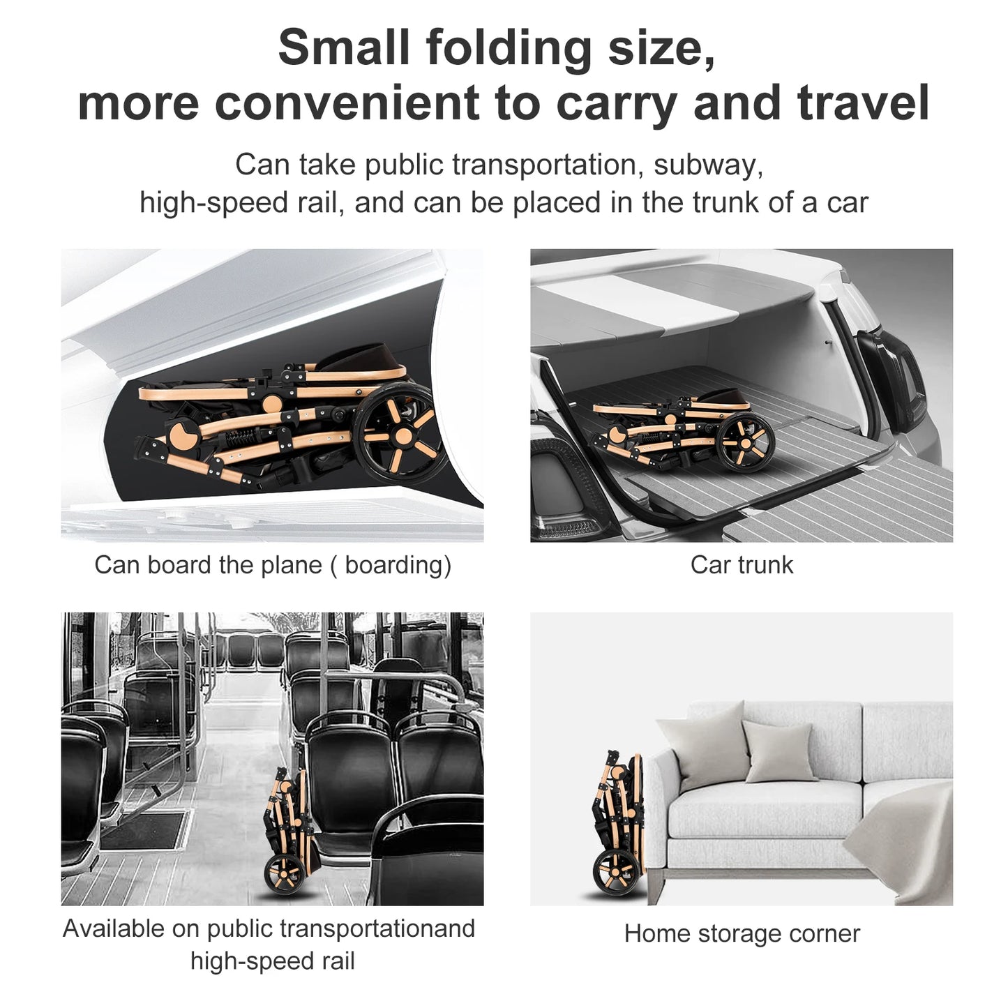 Poussette 3 en 1, poussette légère, landau, poussette multifonction, poussette pour nouveau-né, poussette maman-enfant