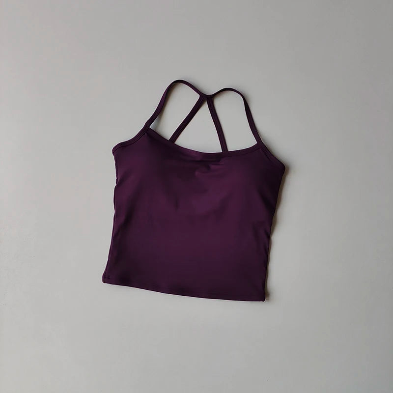 2PCS Gym Fitness Medium-intensity Sports Vest Beauty Back Yoga Suit Sports Bra Women Pilates Bra High Waist Hip Lift Shorts Set