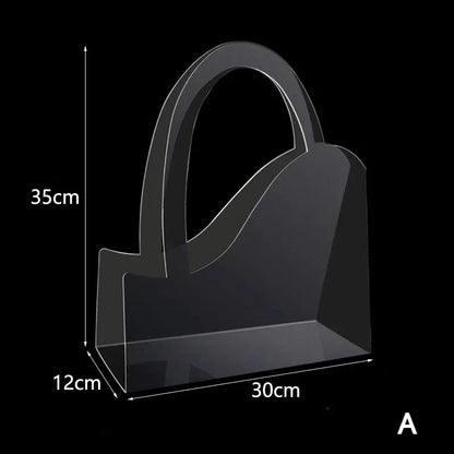 4-20PCS Flower Bag 50 Silk Clear PET Tote Bag Valentine's Day Transparent Gift Bag Simple Internet Popular Flower Packaging Bag