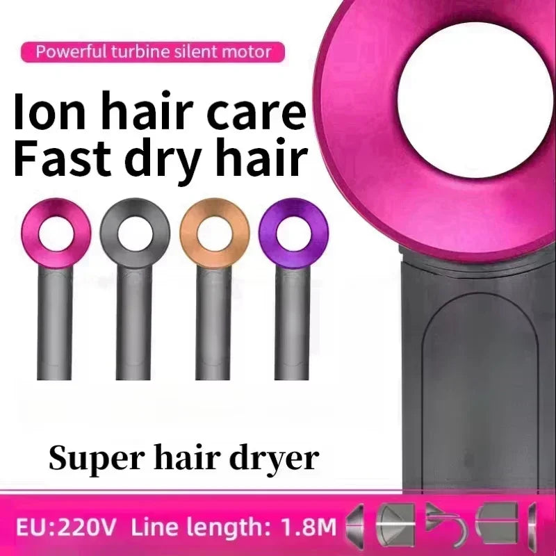2025 Super Hair Dryer 220V Leafless Hair Dryer Personal Hair Care Styling Negative Ion Tool Schedule Negative Ion Electric Dryer