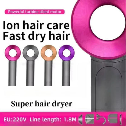 2025 Super Hair Dryer 220V Leafless Hair Dryer Personal Hair Care Styling Negative Ion Tool Schedule Negative Ion Electric Dryer