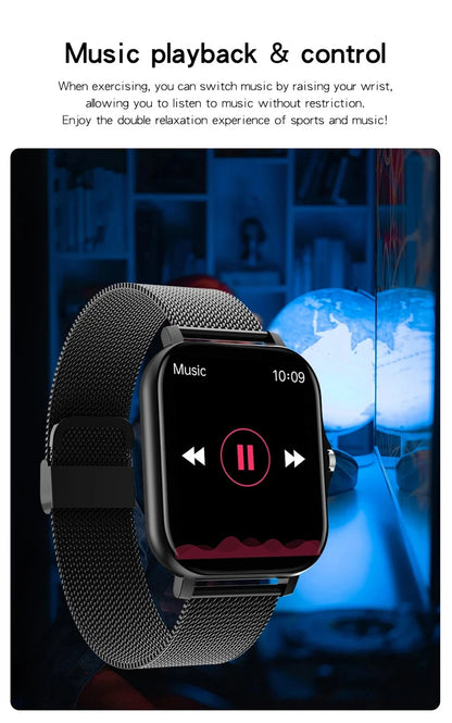 Smart Watch For Android IOS Watches 1.83inch HD Display Bluetooth Call Message Alert Music Sports Mode Smartwatch Men Women Gift