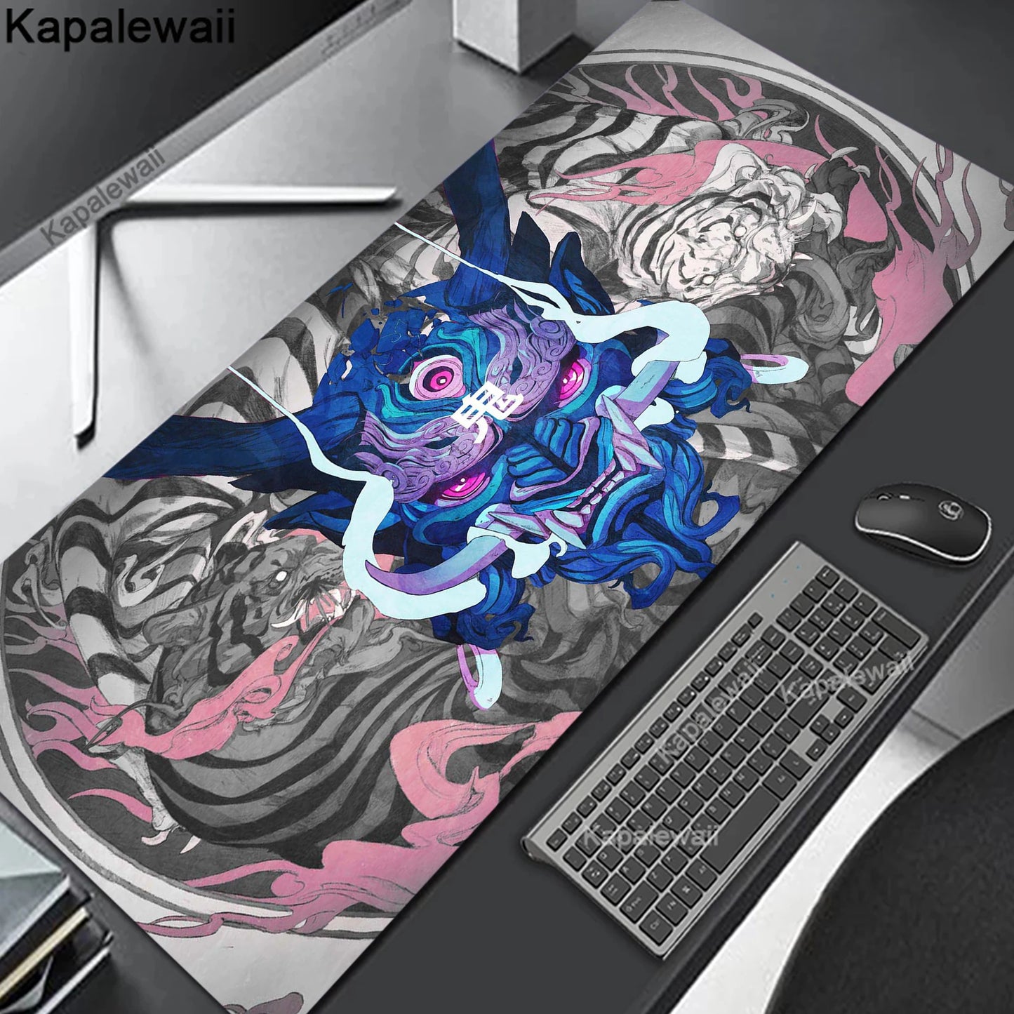 Oni Mouse Pad Gaming Mousemat Large Desk Mat Pc Gamer Accessoires Mousepad Speed Keyboard Pads XXL 900x400 Keyboard Mousepad