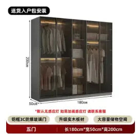 Aesthetic Black Dressing Wardrobe Display Waterproof Luxury Closet Wardrobe Storage Clothing Ropero Para Gurdar Ropa Furnitures