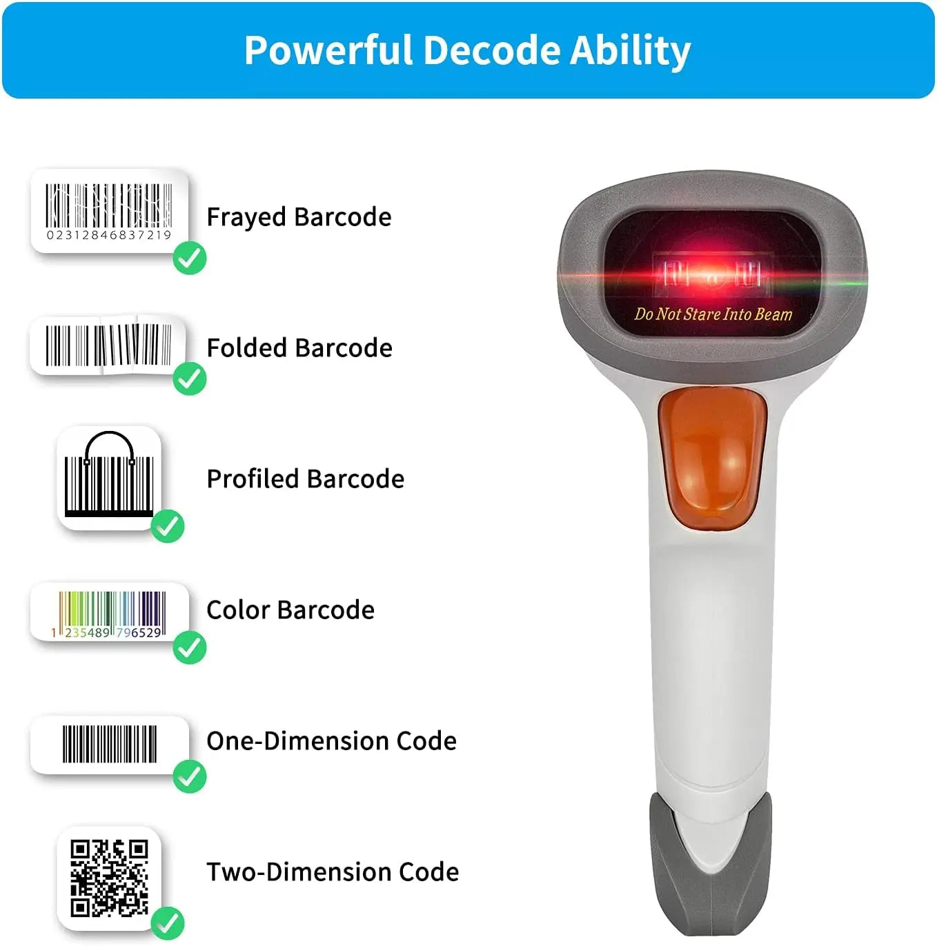 Scanner de codes-barres 2D filaire NETUM L8BL-W et lecteur de codes-barres QR sans fil Bluetooth L8BL-B : détection automatique PDF417 pour la lecture de codes-barres en point de vente.