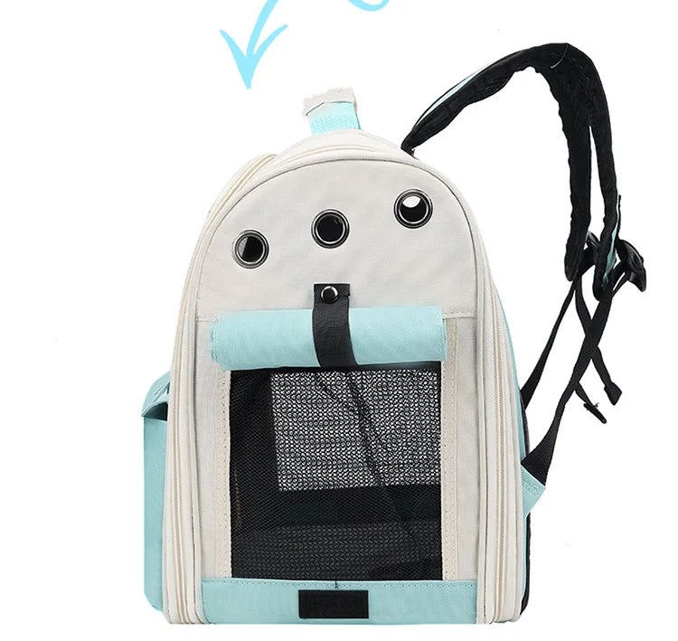 Pet Backpack Outdoor Large Cat Backpack Cat Transporter Breathable Foldable Carrying Bag Backpack Cat And Small Dog Supplies