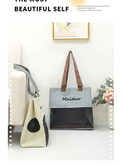 Pet carrying backpack breathable and lightweight diagonally spanning dog backpackcat bag outdoor handbag portablesingle shoulder