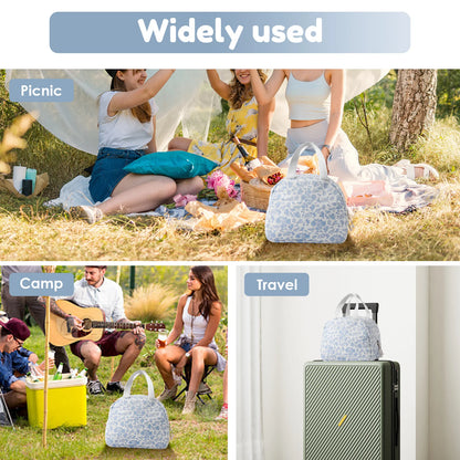 Sac à lunch portable de 7 L, boîte à lunch isotherme avec double fermeture éclair, grande capacité, idéal pour l'école et les pique-niques.