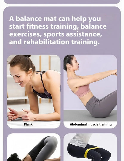 Tapis de yoga épais pour entraînement à domicile, tapis de gymnastique équilibré, accessoires de Pilates, roue abdominale antidérapante, coussin de gym pour les genoux.