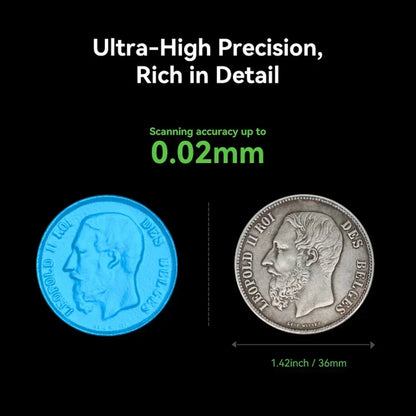 Scanner 3D portable Creality CR-Scan Otter amélioré : précision de 0,02 mm, haute efficacité, vitesse de numérisation de 20 images/s, stabilisation anti-vibration