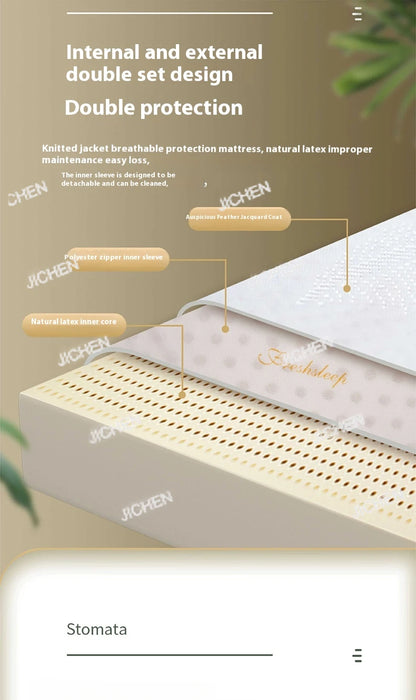 HQC Natural Latex Double Mattresses King Size Molblly Foldable Latex Mattresses Twin Queen Folding Colchon Matrimonial Furnitur