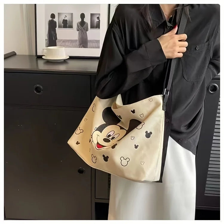 Cute Mickey Bag Ladies and Students with Tote Shoulder Handbag Large Capacity Academic Travel Beach Vacation Storage Gift Ideas